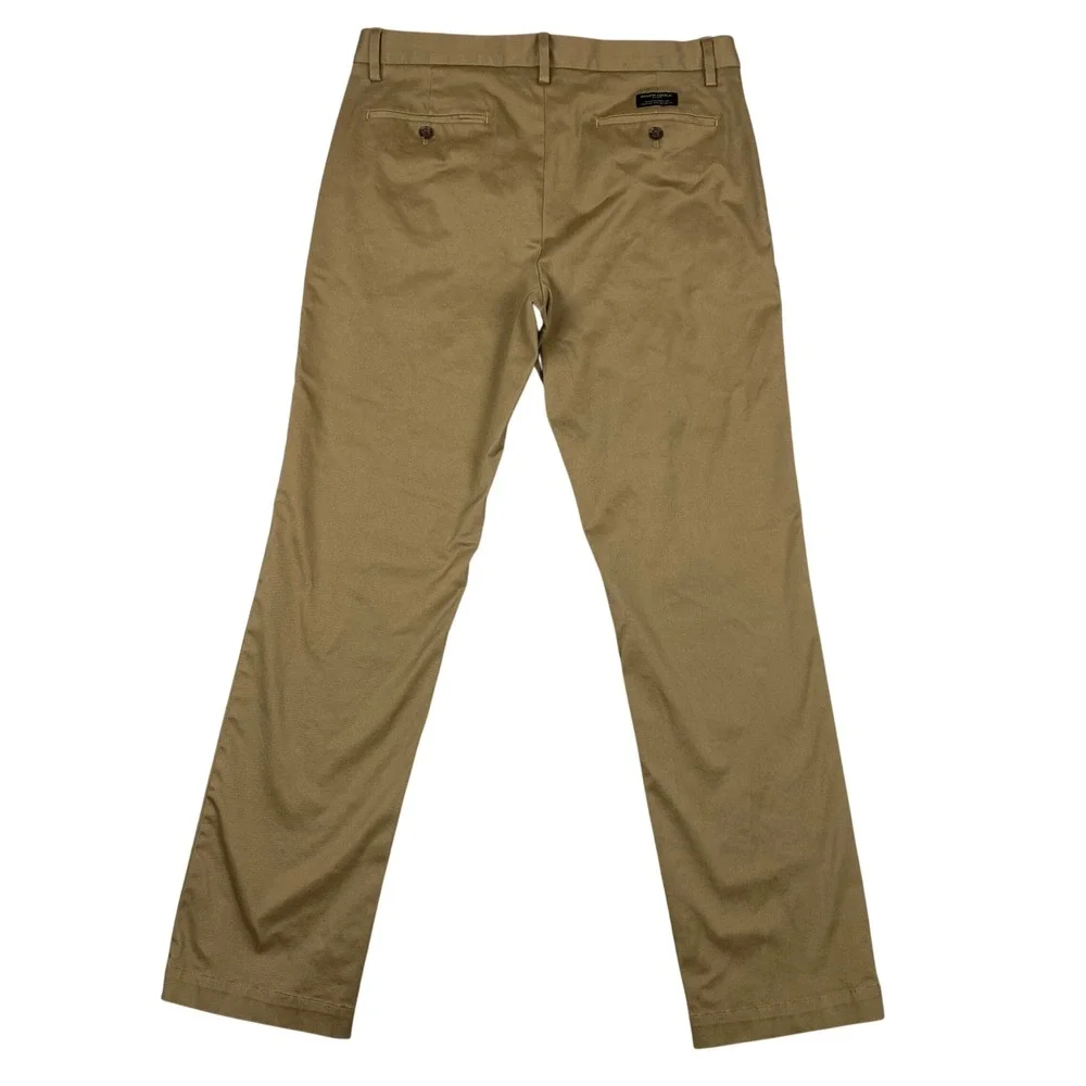 Banana Republic Aiden Slim Fit Stretch Chino Pants Mens 34 Khaki Tan